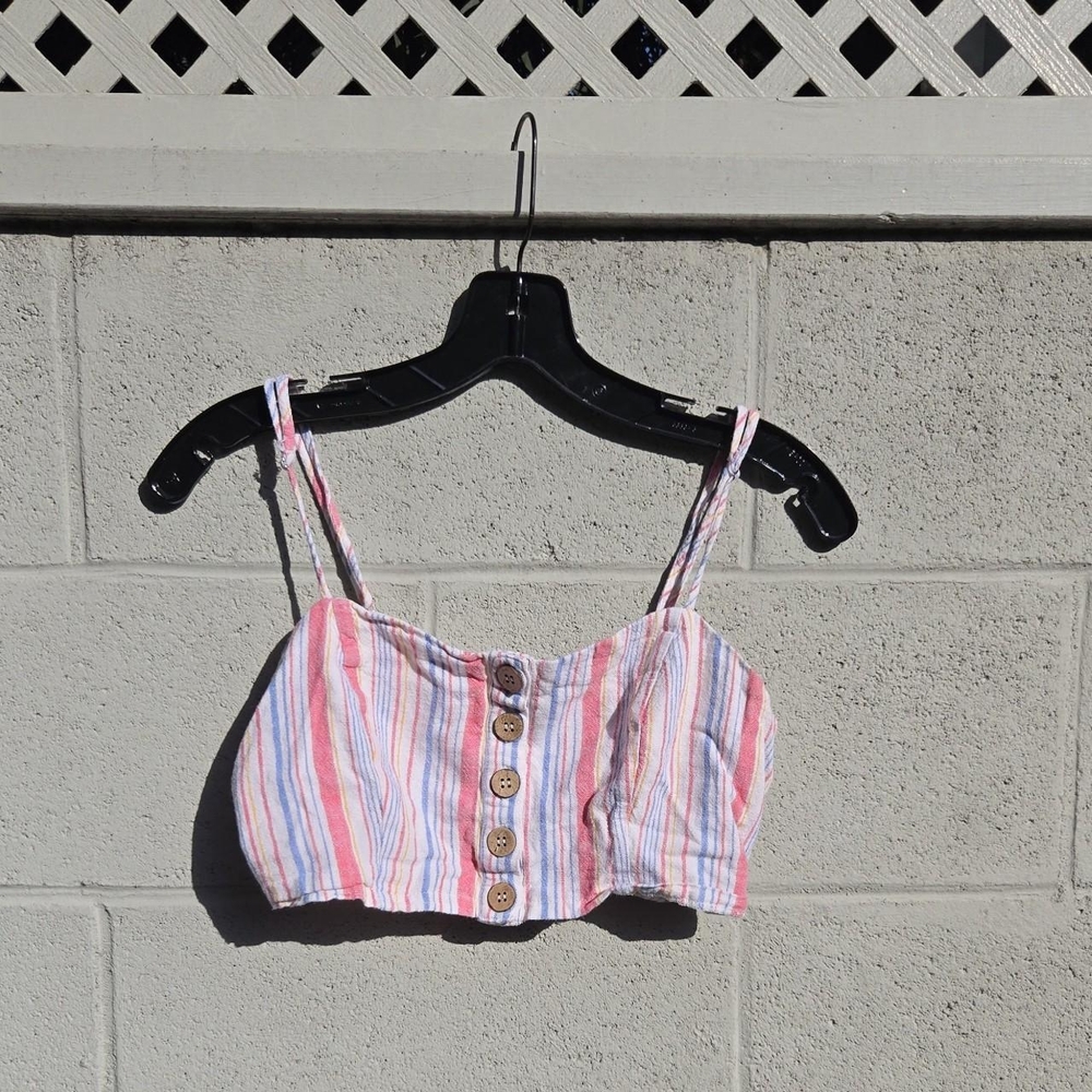 Multicolor Striped Crop Top